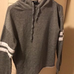 Pullover hooded grey casual shirt